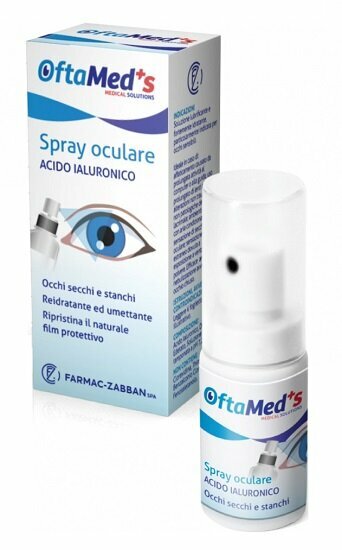 Oftamed's spray culare occhi secchi e stanchi acido ialuronico 10 ml