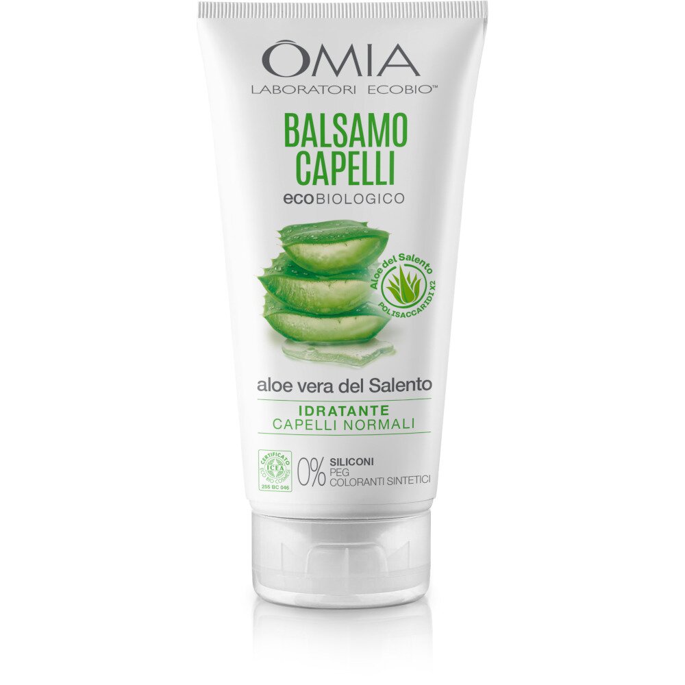 Omia Balsamo Capelli Bio Idratante Per Capelli Normali All'Aloe Vera Del Salento 180 ml