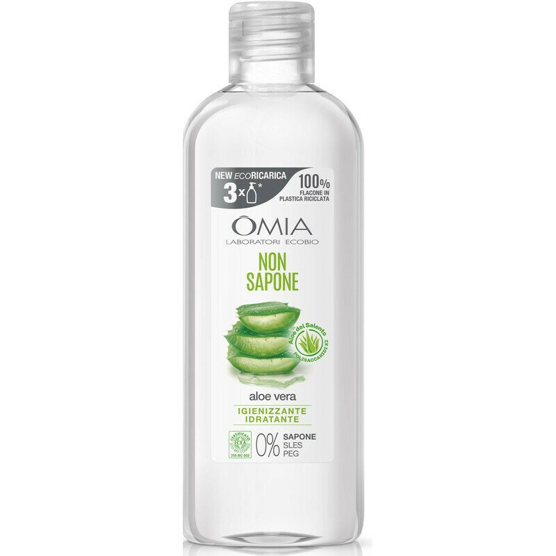 Omia Ecoricarica Non Sapone Ecobio Viso Mani con Aloe Vera 750 ml