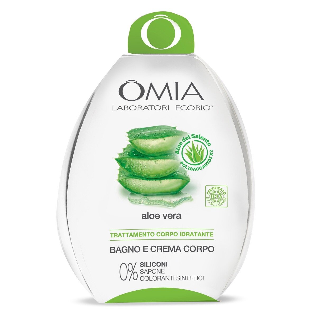Omia Ovetto Aloe Vera Bagno e Crema Corpo Idratante 6 Pezzi
