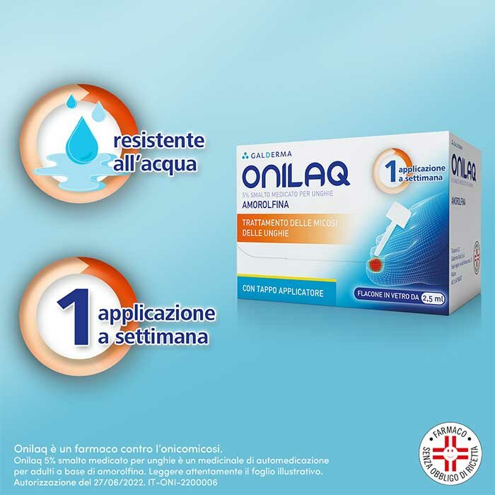Onilaq Smalto Medicato Micosi Unghie 1 flacone vetro 2,5 ml