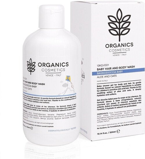 Organics cosmetics baby wash corpo capelli 300 ml