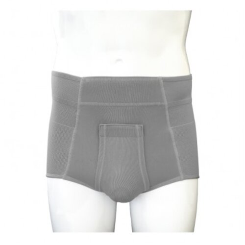 Orione 316 cintoslip erniario uomo alto aperto con pelotte grigio misura 5