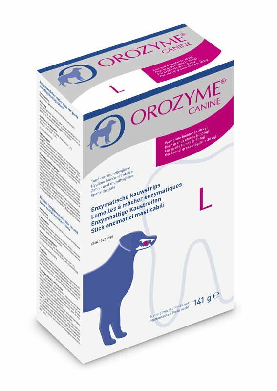 Orozyme Canine Strisce Masticabili per Igiene Orale Cane Taglia L 141g