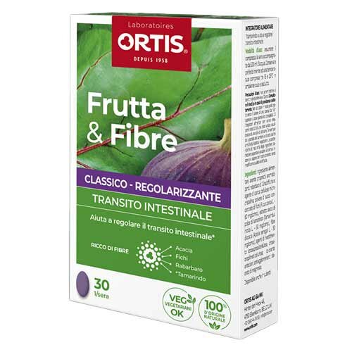 Ortis Frutta e Fibre Classico Integratore Transito Intestinale 30 Compresse