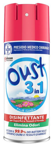 Oust 3 in 1 fresh garden disinfettante superfici e tessuti d'arredo 400 ml