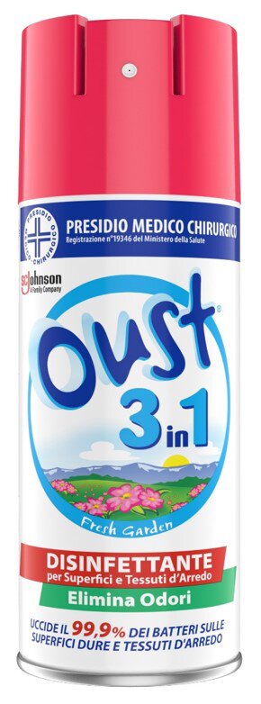 Oust 3 in 1 fresh garden disinfettante superfici e tessuti d'arredo 400 ml