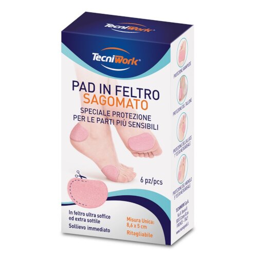 Pad in feltro sagomato 8,6x5cm 6 pezzi