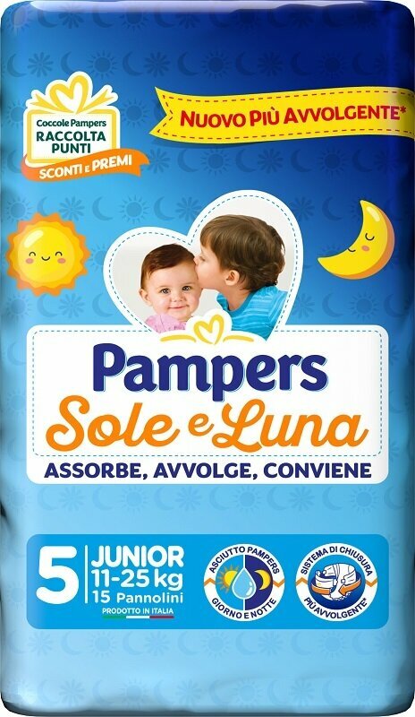 Pampers sole luna junior 15 pezzi