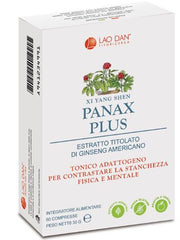 Panax plus ginseng americano 60 compresse con estratto di panax quinquefolius titolato al 10% in ginsenosidi