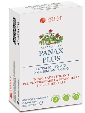 Panax plus ginseng americano 60 compresse con estratto di panax quinquefolius titolato al 10% in ginsenosidi