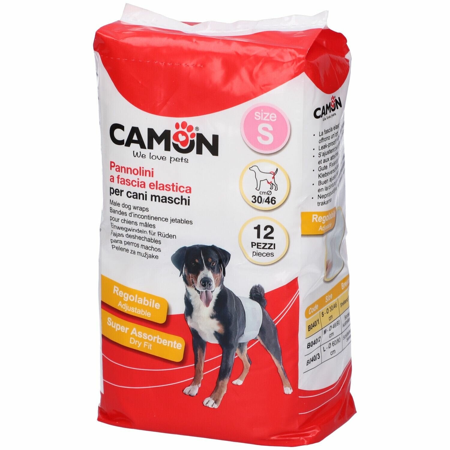 Pannolini a fascia cani maschi misura 1 12 pezzi