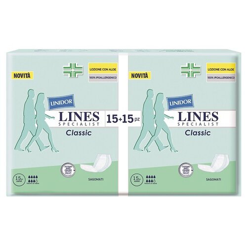Pannolone lines specialist classic sagomato super 30 pezzi