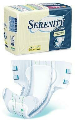 Pannolone per incontinenza serenity classic superdry formatoextra large 30 pezzi