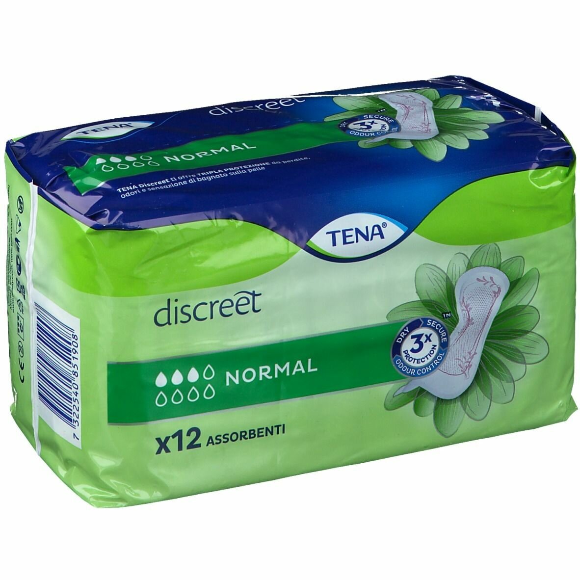 Pannolone sagomato tena lady discreet normal 12 pezzi
