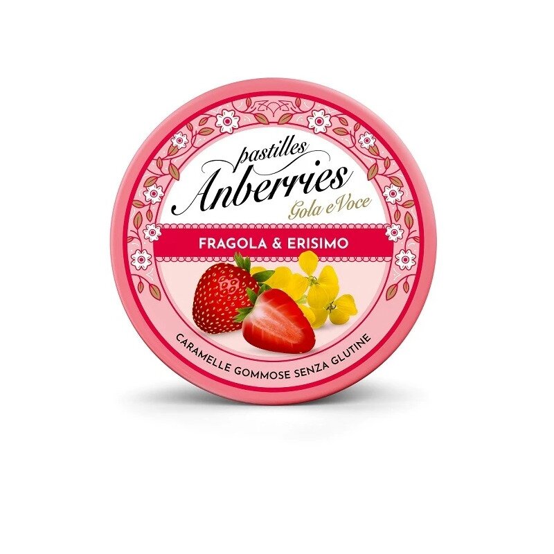 Pastilles anberries fragola & erisimo 50g