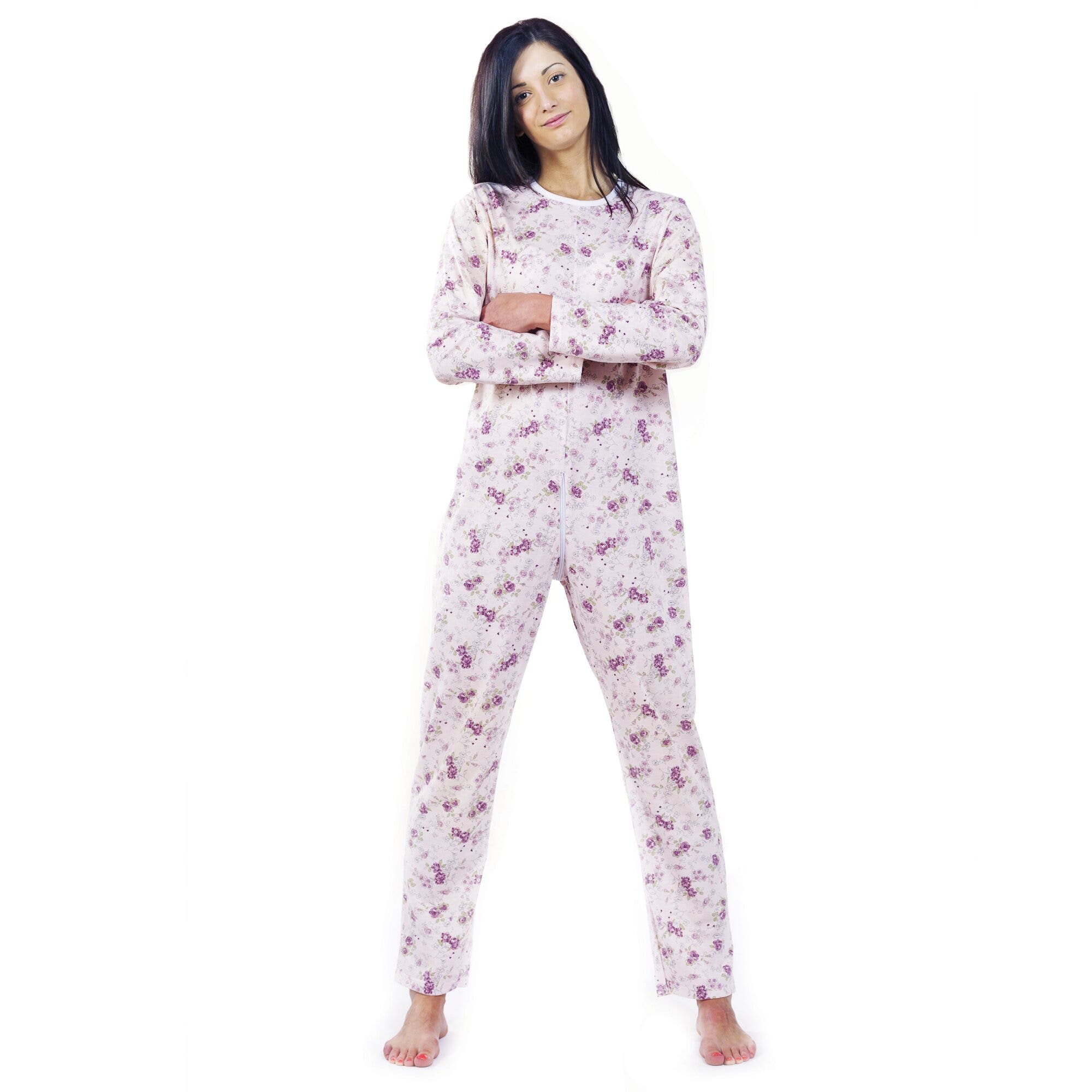 Pavis pigiama sanitario per degenti donne con cerniera posteriore colore rosa taglia m cod. 991