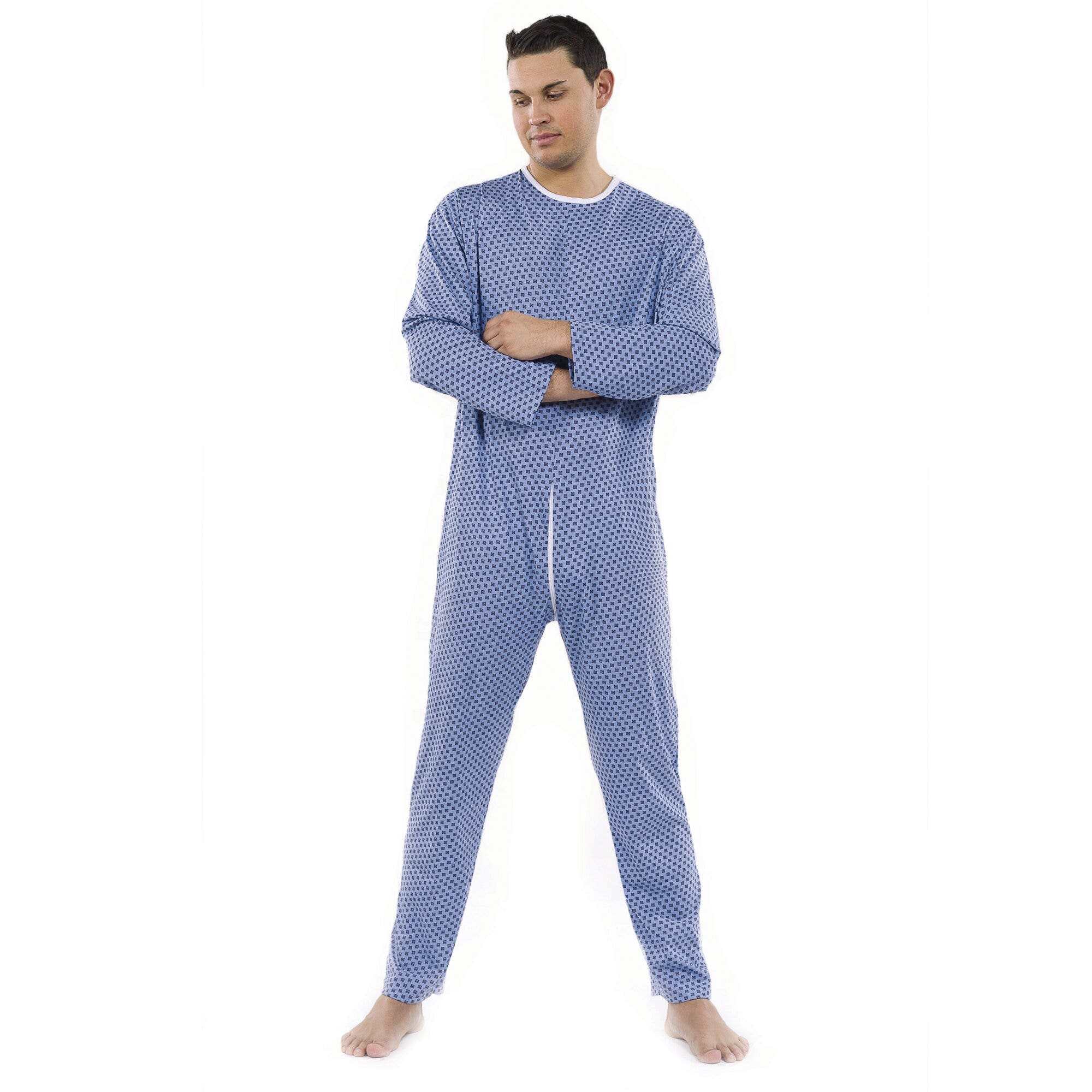 Pavis pigiama sanitario per degenti uomo colore azzurro taglia xxl cod. 990