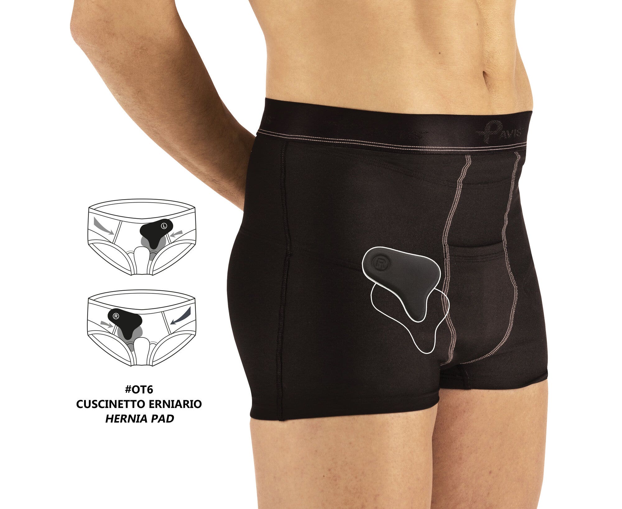 Pavis wellness erniaboxer vita bassa colore nero taglia m cod.655