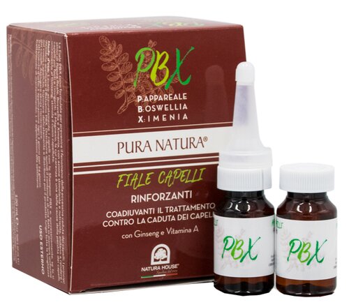 Pbx fiale per capelli ad azione anticaduta e rinforzante 12 fiale da 10 ml l'una