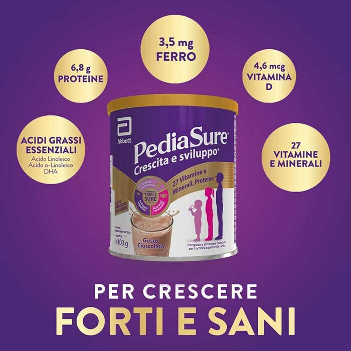 Pediasure Integratore Crescita per Bambini Cioccolato 400g 