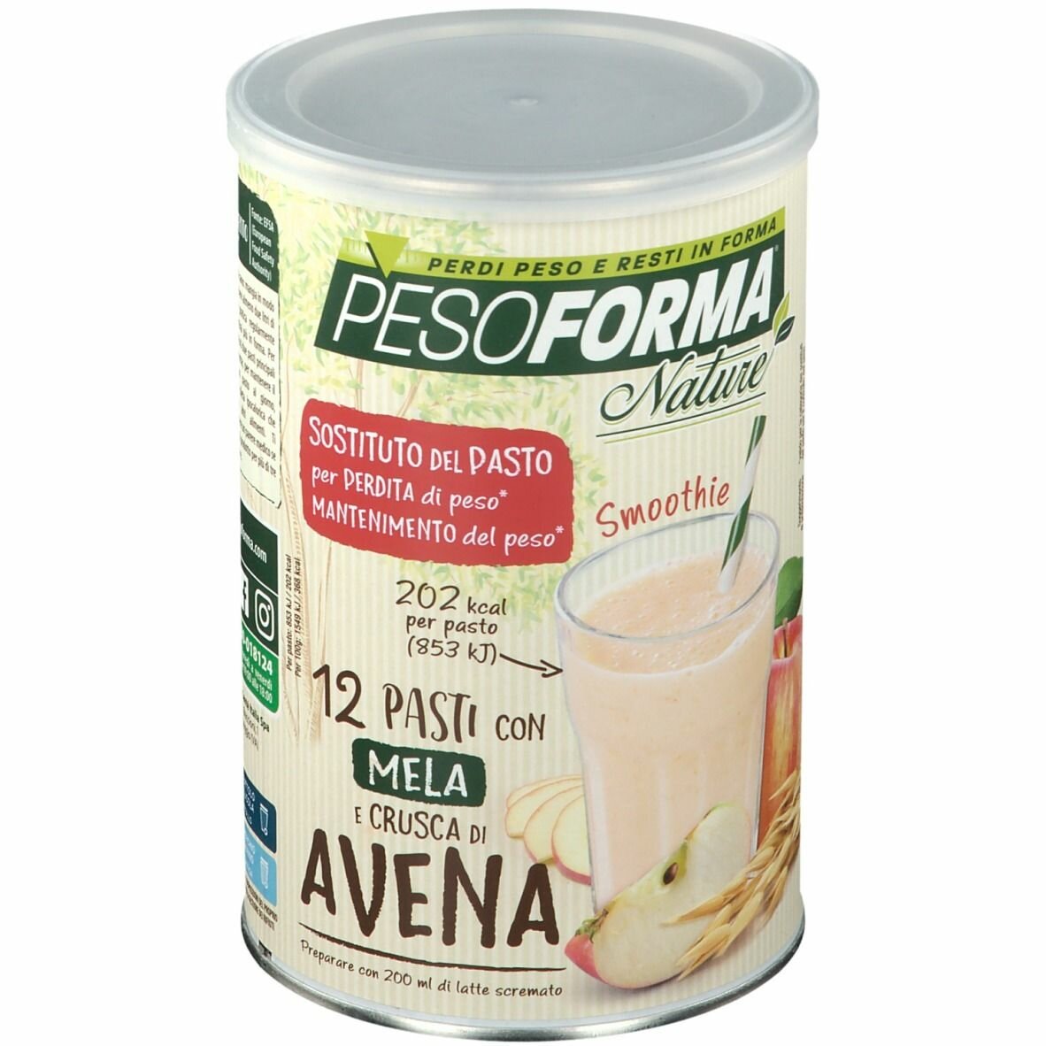 Pesoforma nature smoothie mela e crusca avena 12 pasti 420 g