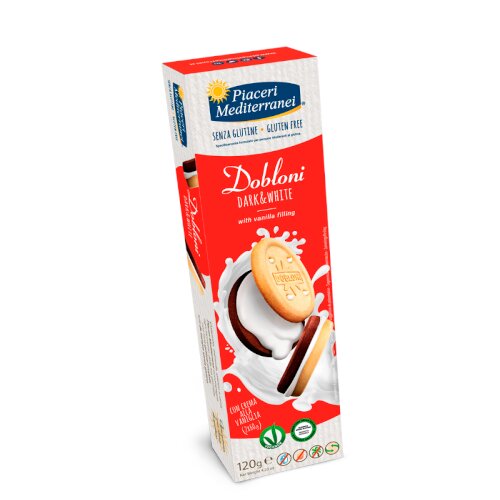 Piaceri medit dobloni dark & white 120 g