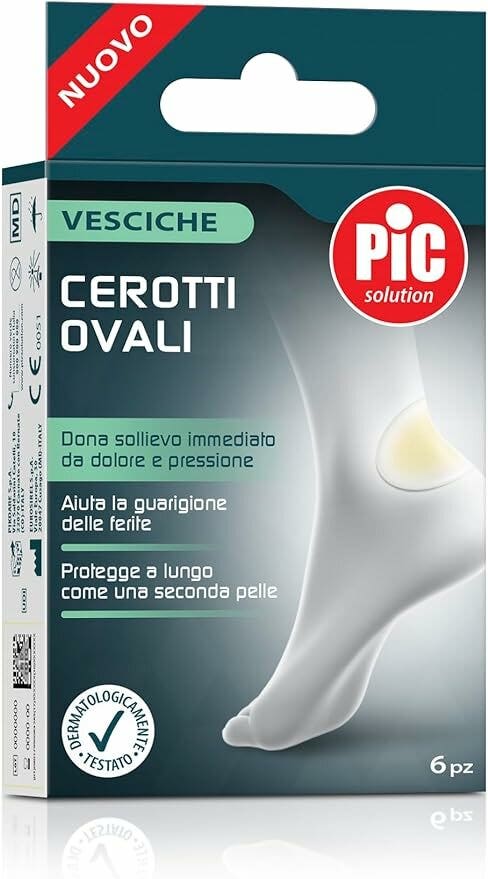 Pic solution cerotti ovali per vesciche 44x69mm 6 pezzi