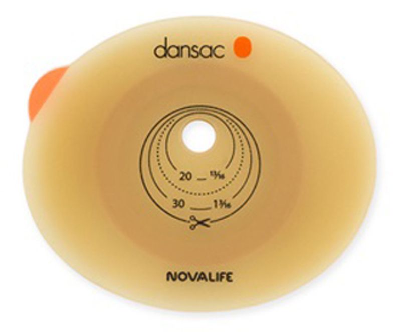 Placca per colo ileo ed urostomia dansac novalife2 36mm ritagliabile 10-28