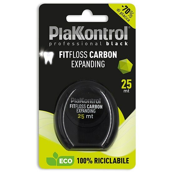 Plakkontrol fit floss carbon expanding filo interdentale 25metri