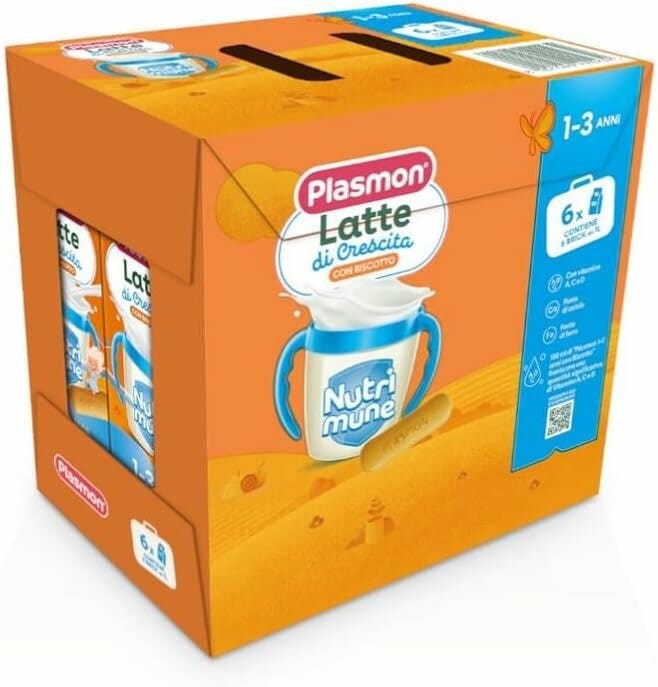 Plasmon latte di crescita nutri-mune con biscotto 12-36 mesi 6x1000ml