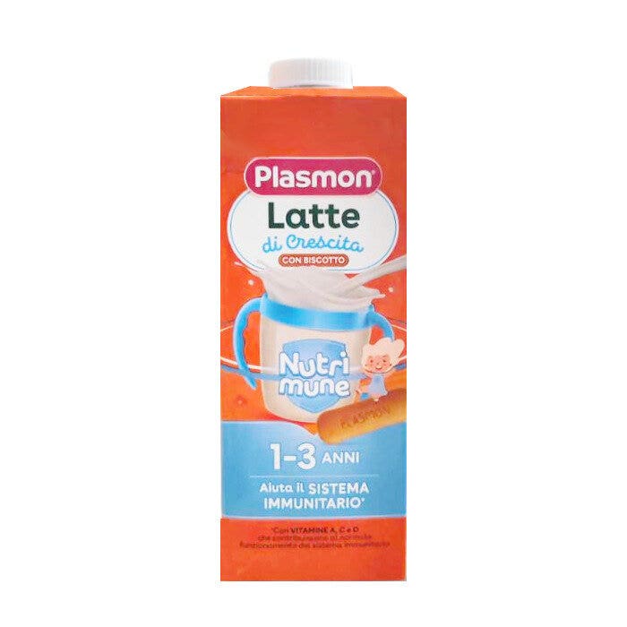 Plasmon latte di crescita nutrimune con biscotto 1-3 anni 1 litro