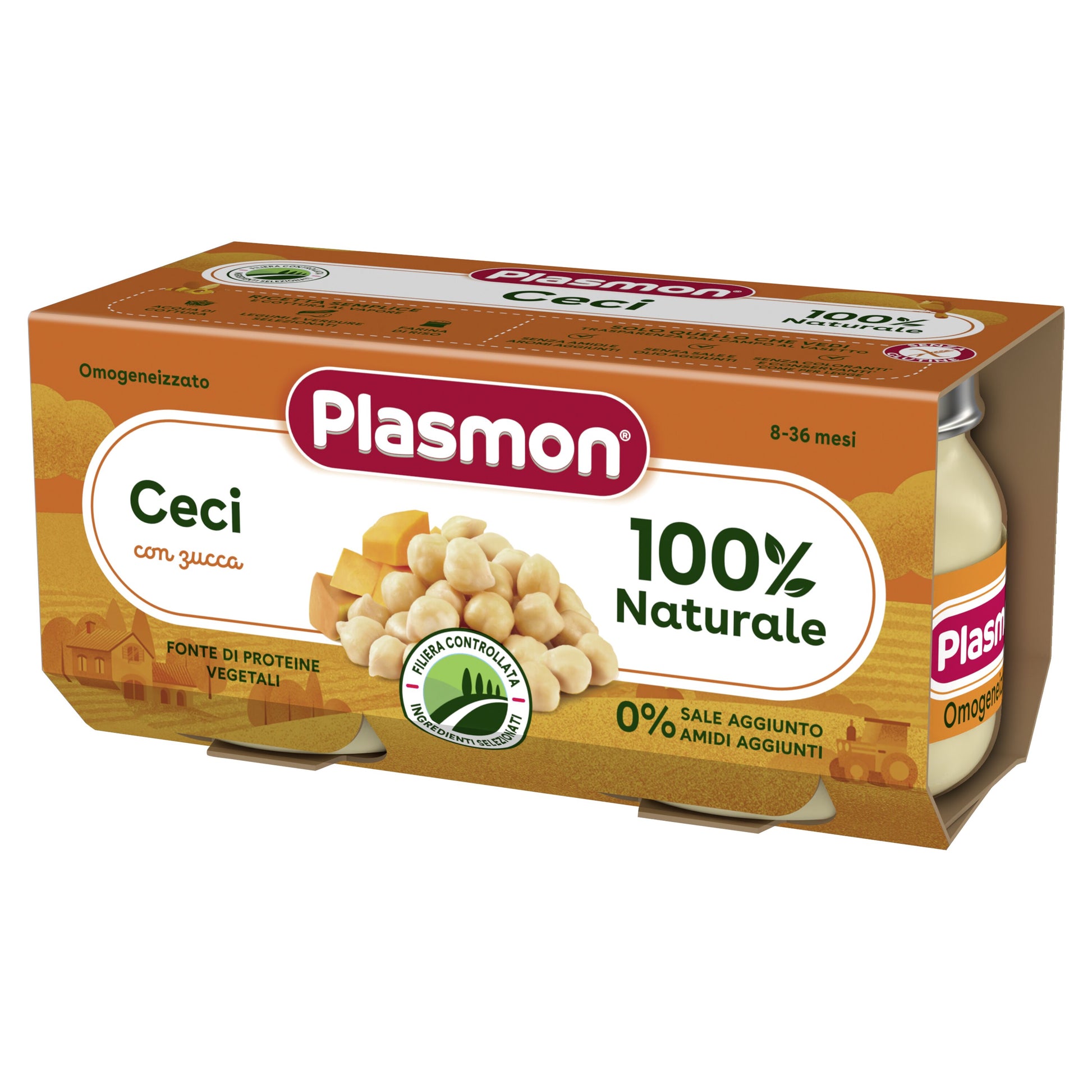 Plasmon omogeneizzato ceci/zucca 2 x 80 g