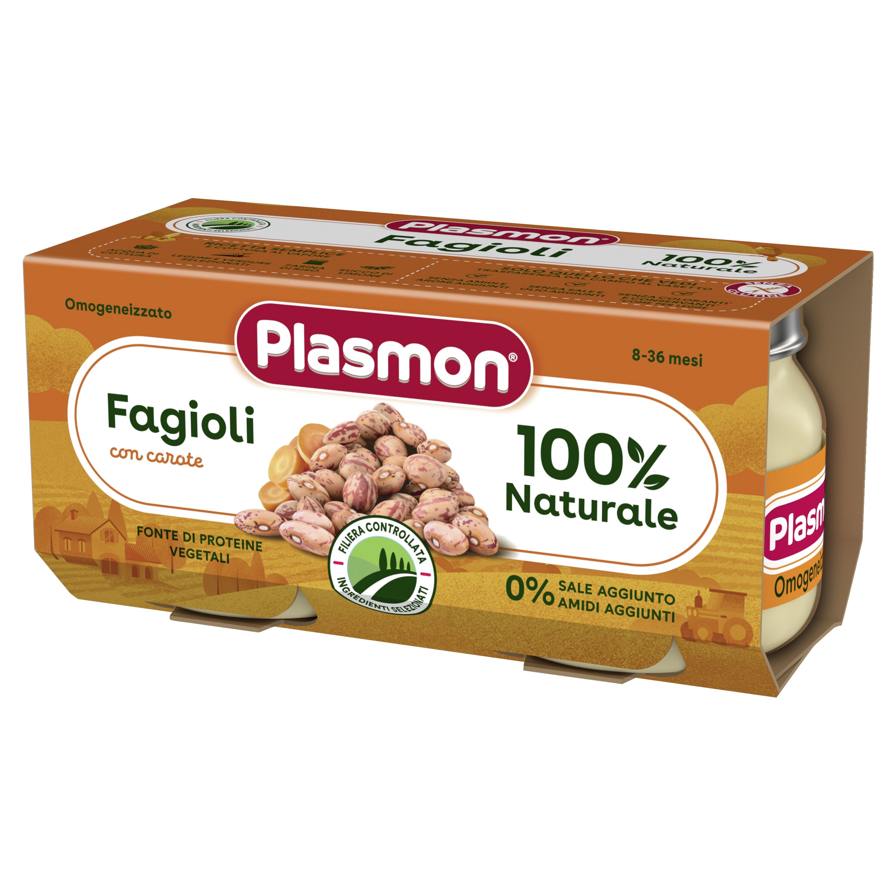 Plasmon omogeneizzato fagioli borlotti 2x80 g