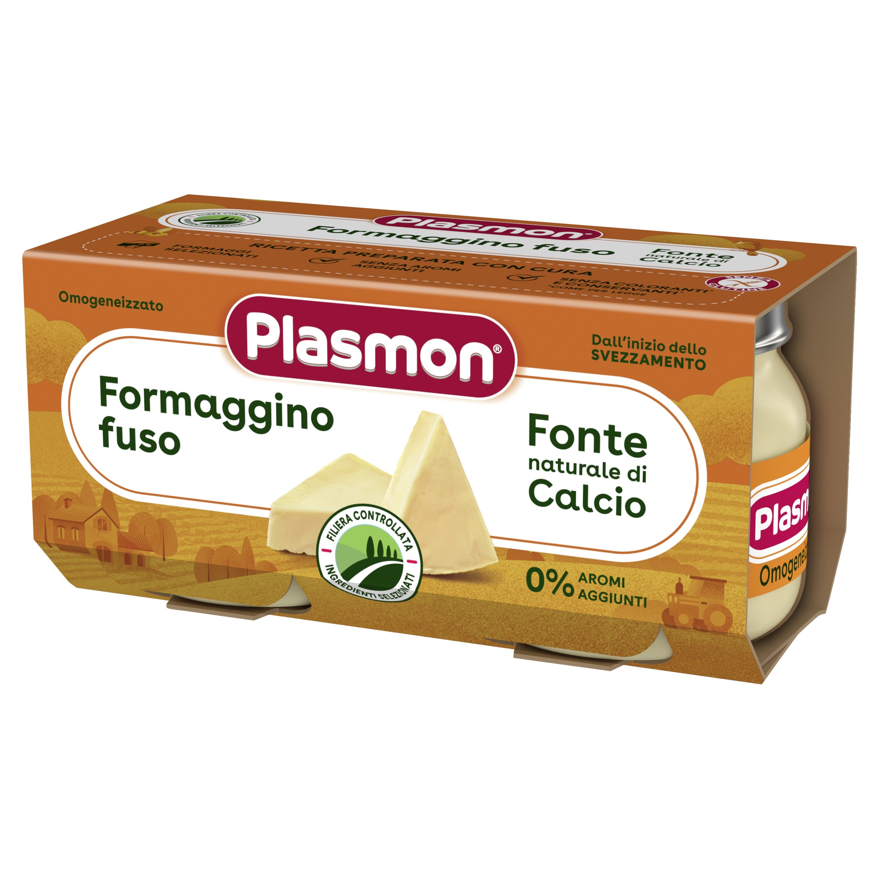 Plasmon omogeneizzato formaggino 80 g x 2 pezzi