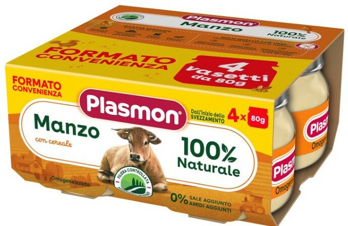 Plasmon omogeneizzato manzo 4 x 80 g