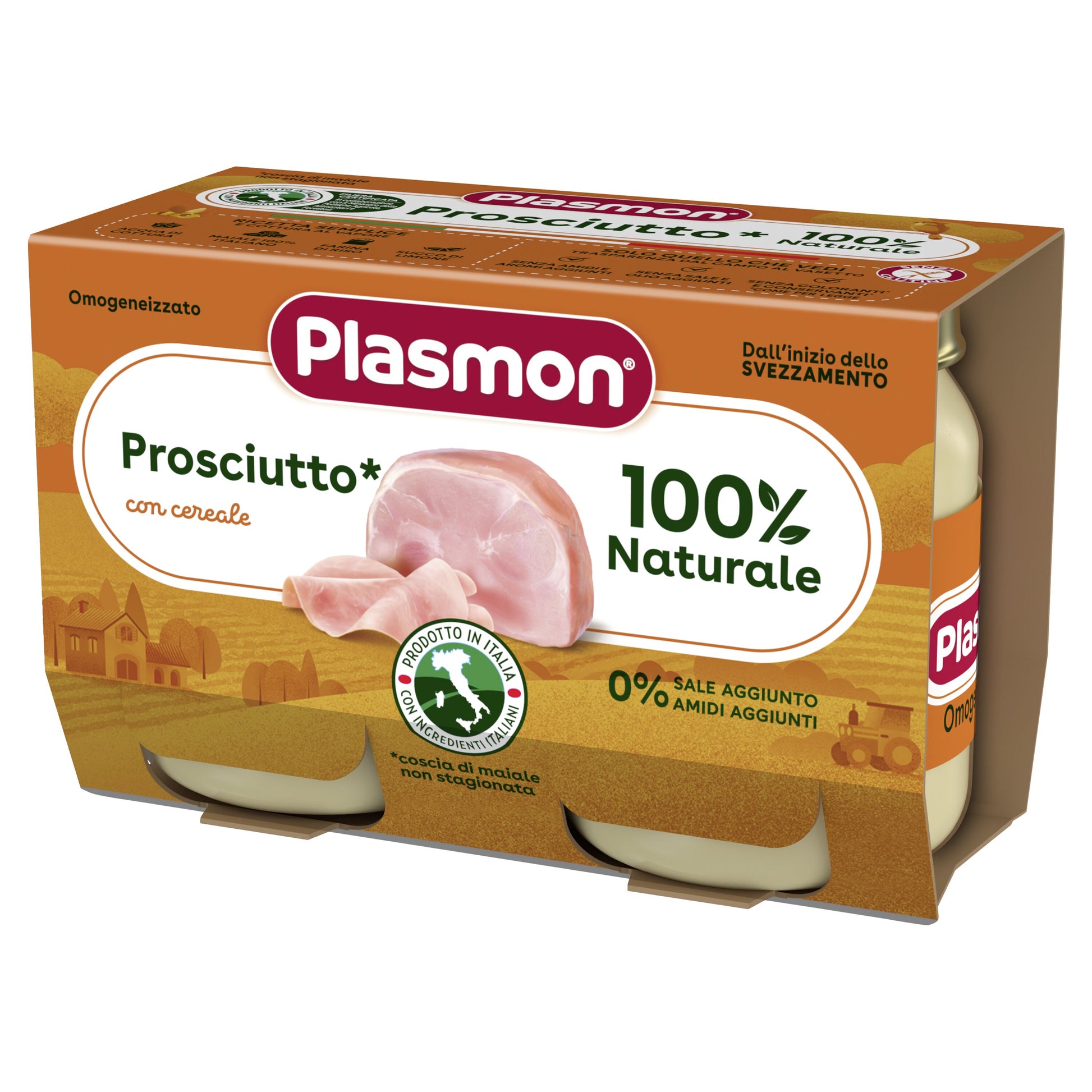 Plasmon omogeneizzato prosciutto cotto 120 g x 2 pezzi