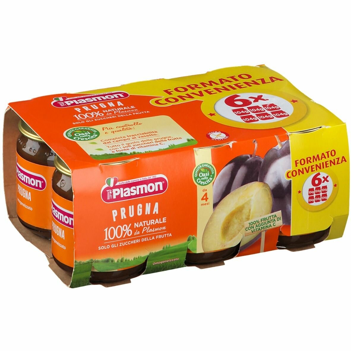 Plasmon omogeneizzato prugna 6 x 104 g