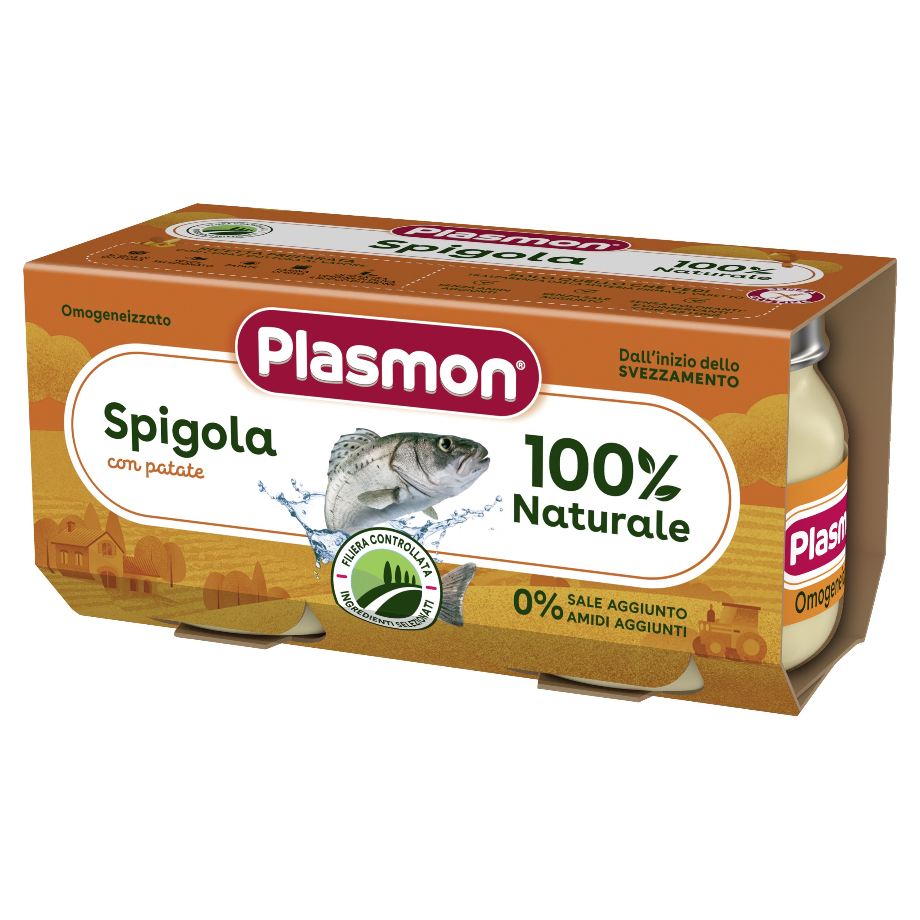 Plasmon omogeneizzato spigola branzino 80 g x 2 pezzi