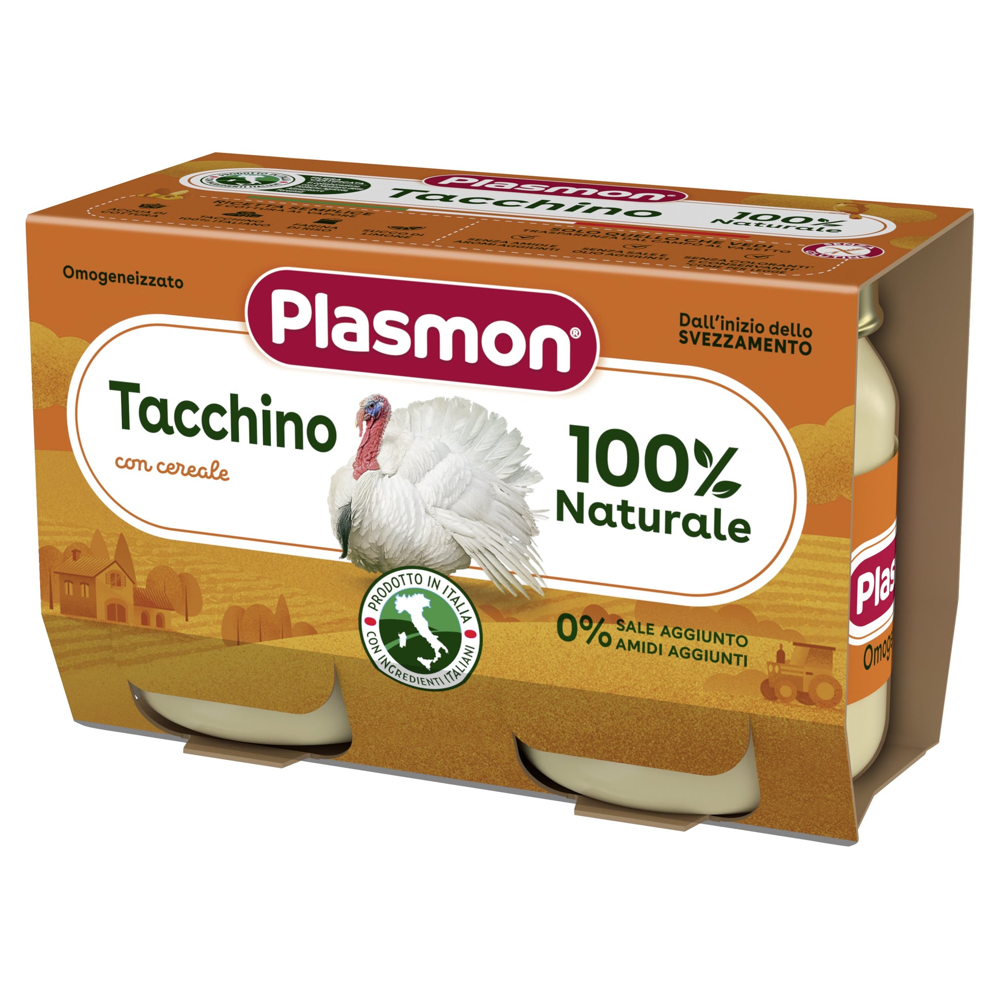 Plasmon omogeneizzato tacchino 120 g x 2 pezzi