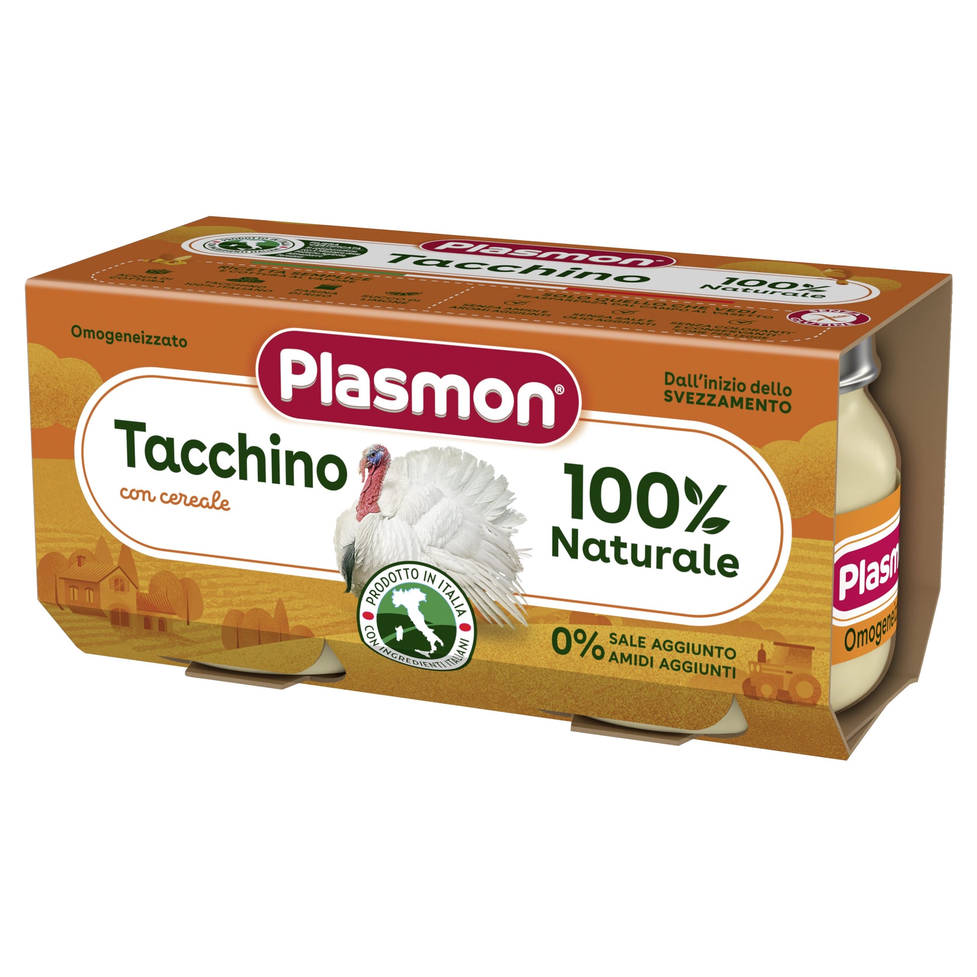 Plasmon omogeneizzato tacchino 80 g x 2 pezzi