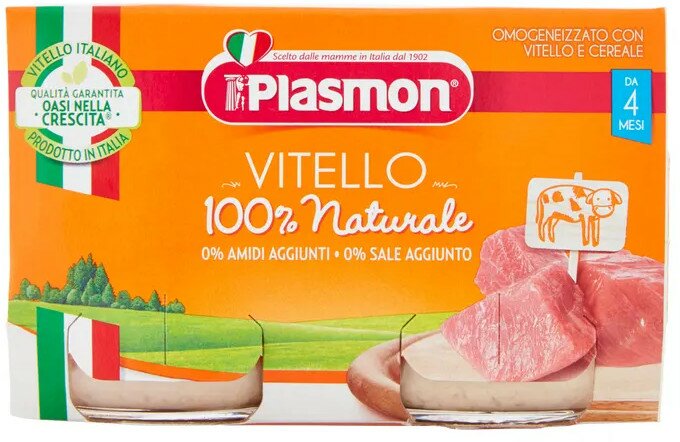 Plasmon omogeneizzato vitello 120 g x 2 pezzi