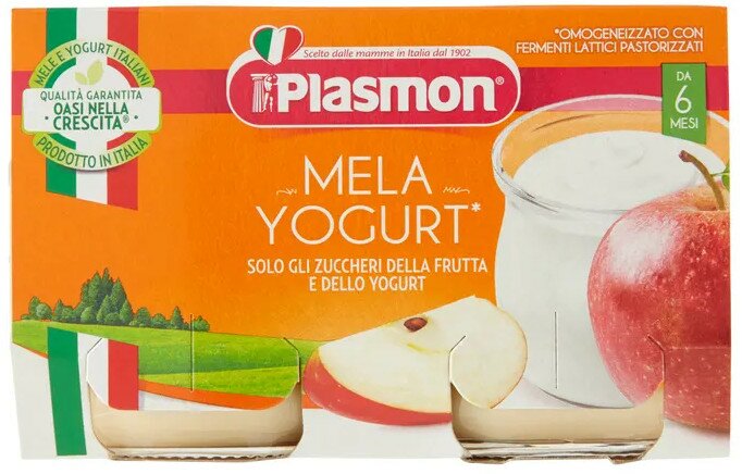 Plasmon omogeneizzato yogurt mela 120 g x 2 pezzi