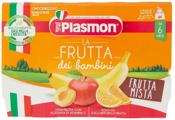 Plasmon sapori di natura omogeneizzato frutta mista 100 g x4 pezzi