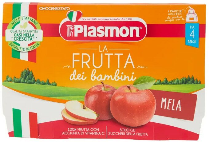 Plasmon sapori di natura omogeneizzato mela 100 g x 4 pezzi