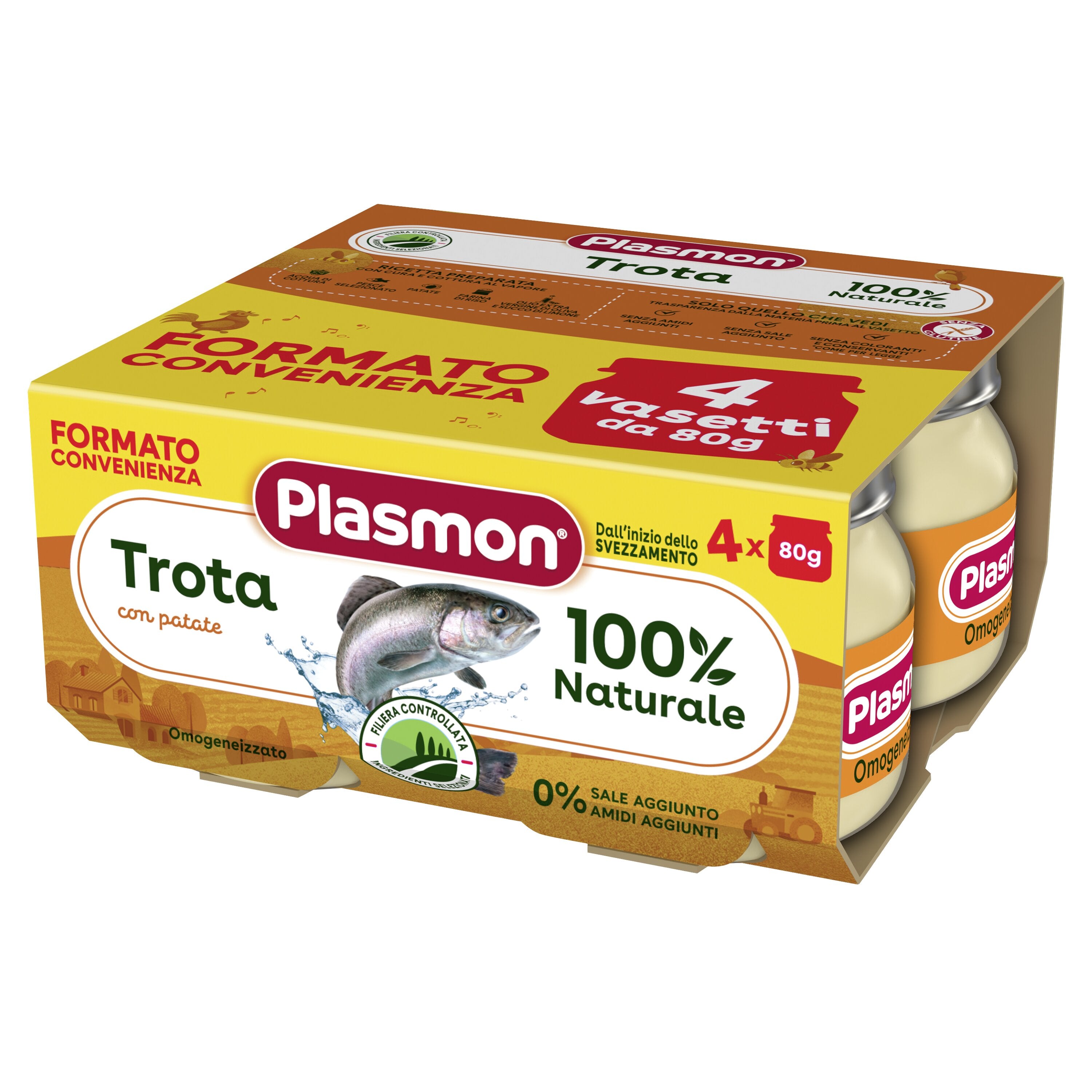 Plasmon trota con verdure 4 x 80 g