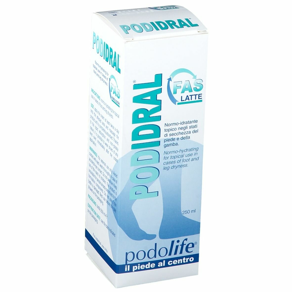 Podidral fas latte emolliente e nutriente piedi/caviglie