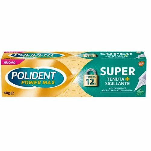 Polident Super Tenuta + Sigillante Per Protesi Dentale Gusto Menta 40g