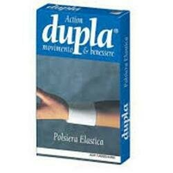 Polsiera elastica dupla bianca l