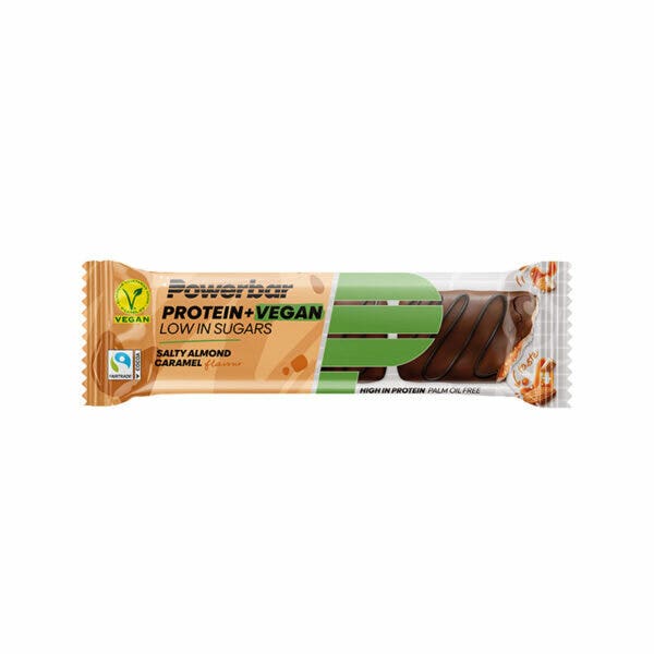 Powerbar protein + vegan barretta proteica caramello/mandorle salate 42g